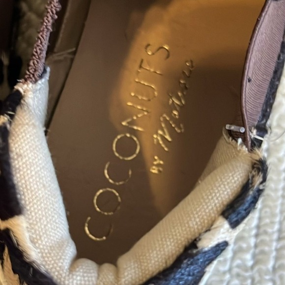 Coconuts by Matisse Women's Harlan Leather Cowhair Animal Print Sneakers 8.5 New - Picture 7 of 10